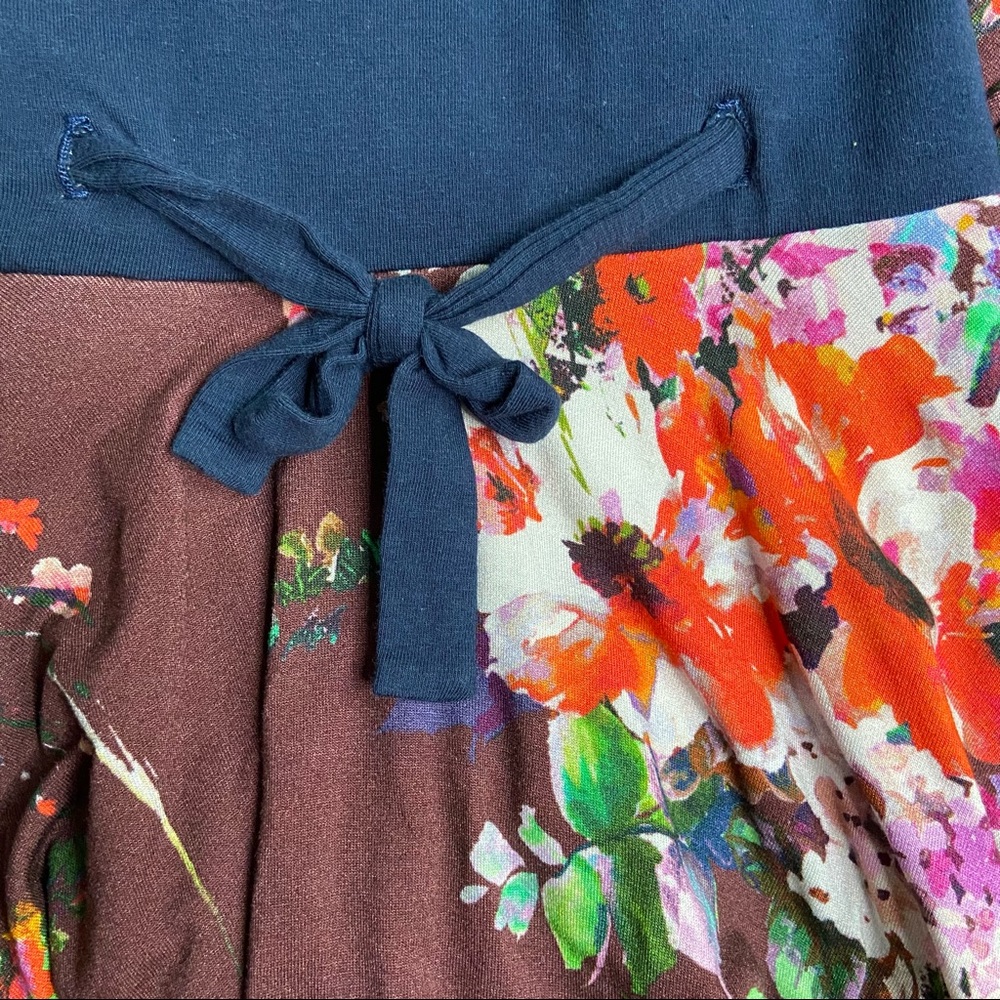 Anthropologie Neve and Hawk Floral Strapless Napkin Sharkbite Boho Dress Size 10 - Picture 11 of 14